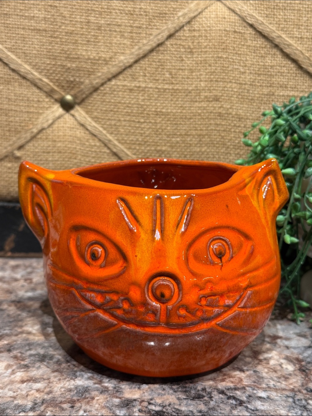 People Lover Ceramic Cat Planter - Decorative Home Art
